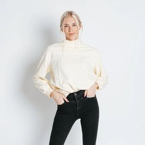 The mock neck sweatshirt